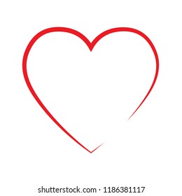 Red heart icon, love icon