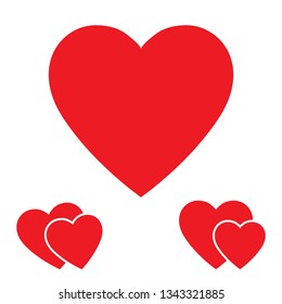 Red heart icon, love icon