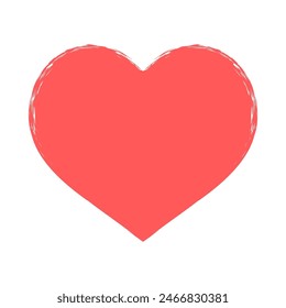 Red heart icon, love symbol. Vector illustration