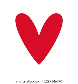 Red heart icon love vector valentine icon vector isolated eps 10