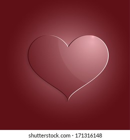 Red heart icon on  gradient background