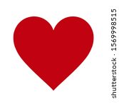 Red heart icon on white background. Love logo heart illustration.