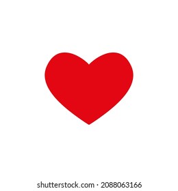 rotes Herz auf weißem Hintergrund. Liebes Logo, Herzgrafik.