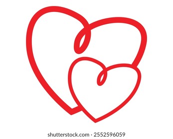 red heart icon on white background