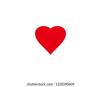 Red heart icon sign symbol