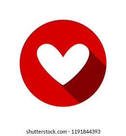 Red Heart icon, symbol of love, valentine's day design element
