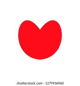 Red heart Icon in trendy flat style isolated on white background. Love symbol for your web site design, logo, app, UI. Simple vector element illustration.