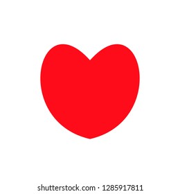 Red heart Icon in trendy flat style isolated on white background. Love symbol for your web site design, logo, app, UI. Simple vector element illustration.