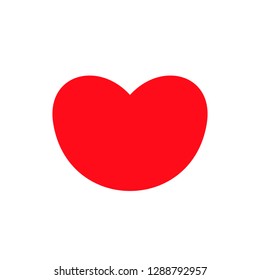 Red heart Icon in trendy flat style isolated on white background. Love symbol for your web site design, logo, app, UI. Simple vector element illustration.