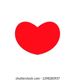 Red heart Icon in trendy flat style isolated on white background. Love symbol for your web site design, logo, app, UI. Simple vector element illustration.
