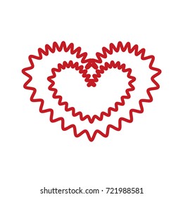 Red heart Icon in trendy flat style isolated on white background. Love symbol 