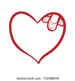 Red heart Icon in trendy flat style isolated on white background. Love symbol 