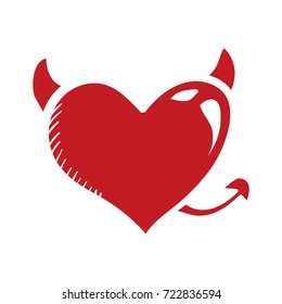 Red heart Icon in trendy flat style isolated on white background. Love symbol 