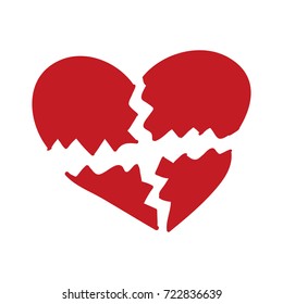 Red heart Icon in trendy flat style isolated on white background. Love symbol 