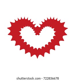 Red heart Icon in trendy flat style isolated on white background. Love symbol 