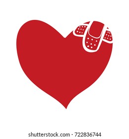 Red heart Icon in trendy flat style isolated on white background. Love symbol 