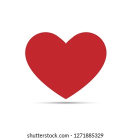 Red Heart icon vector 10 eps design