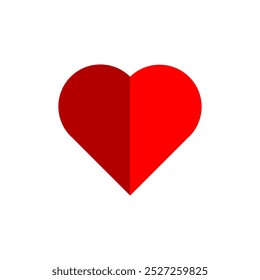 Symbol des roten Herzens, Vektor. Schönes Herz für Valentinstag Hochzeit Geburtstagskarte. isoliert 