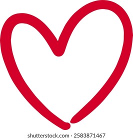 Red Heart icon vector. Calligraphic love heart sign. for decoration Valentine Love Wedding