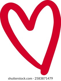 Red Heart icon vector. Calligraphic love heart sign. for decoration Valentine Love Wedding