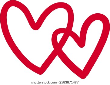 Red Heart icon vector. Calligraphic love heart sign. for decoration Valentine Love Wedding