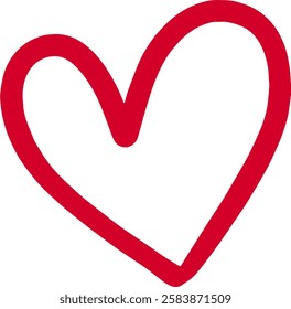Red Heart icon vector. Calligraphic love heart sign. for decoration Valentine Love Wedding