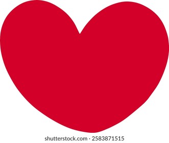 Red Heart icon vector. Calligraphic love heart sign. for decoration Valentine Love Wedding