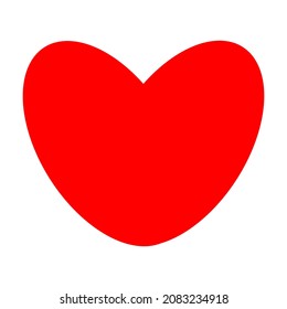 diseño vectorial de icono de corazón rojo 