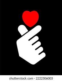 diseño vectorial de icono de corazón rojo