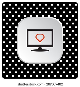 red heart. icon. vector design