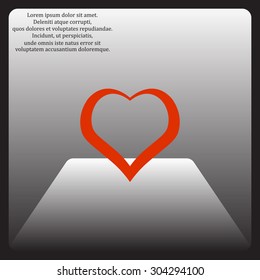 red heart. icon. vector design