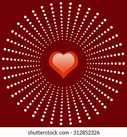 red heart. icon. vector design