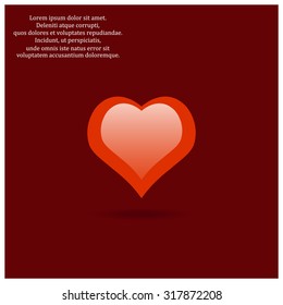 red heart. icon. vector design