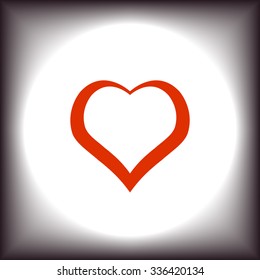 red heart. icon. vector design