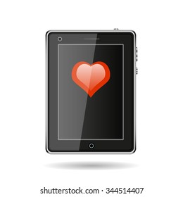 red heart. icon. vector design