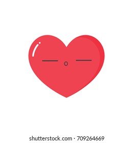 Red Heart Icon Vector, emblem isolated on white background, Flat style for graphic and web design, logo.