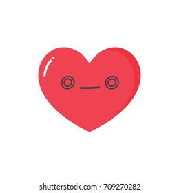 Red Heart Icon Vector, emblem isolated on white background, Flat style for graphic and web design, logo.