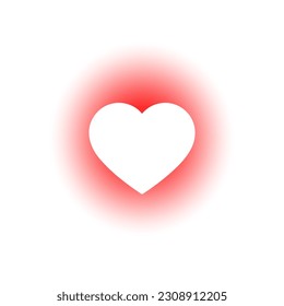 Corazón rojo, diseño gráfico vectorial de icono cardíaco.