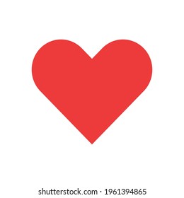 Red heart icon. Vector graphics