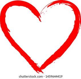 red heart icon vector illustration. 