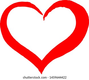 red heart icon vector illustration. 