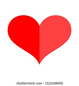 red heart icon vector illustration