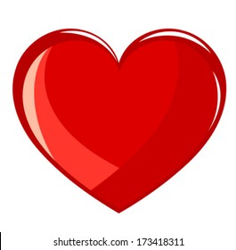 Red heart icon. Vector illustration