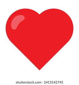 Red heart icon. vector illustration.