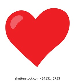 Red heart icon. vector illustration.