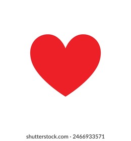 Red heart icon. Vector illustration