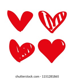 Red heart Icon Vector. Love symbol. Valentine's Day sign, Flat style for graphic and web design, logo.