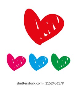 Red heart Icon Vector. Love symbol. Valentine's Day sign, Flat style for graphic and web design, logo.