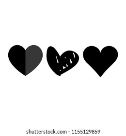 Red heart Icon Vector. Love symbol. Valentine's Day sign, Flat style for graphic and web design, logo.
