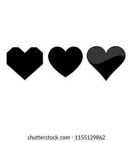 Red heart Icon Vector. Love symbol. Valentine's Day sign, Flat style for graphic and web design, logo.